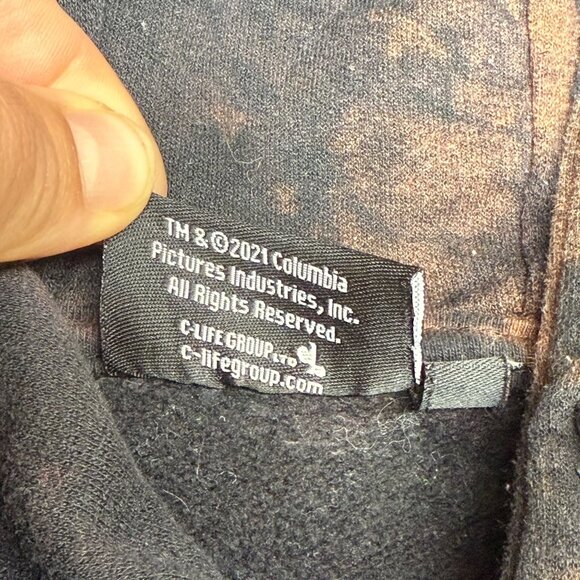 ✅ Womens S Chemistry Bleached Graphic Hoodie Skulls Positive Energy Time Is Now - Picture 5 of 14